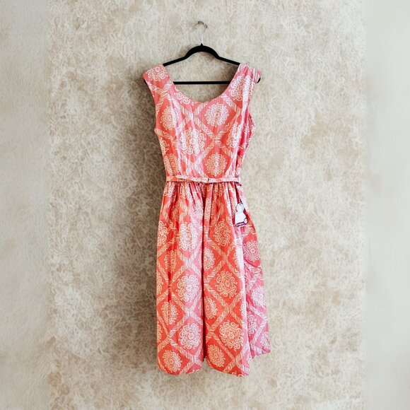 VINTAGE 1950s Deadstock Never Worn Everglaze 100% Cotton Day Dress - Picture 2 of 9